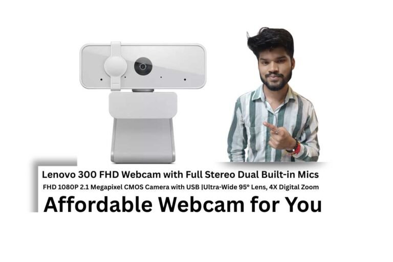 Lenovo 300 FHD Webcam review 2025 | Powerful HD Clarity, Dual Mic, Wide Angle & 360° Flexibility