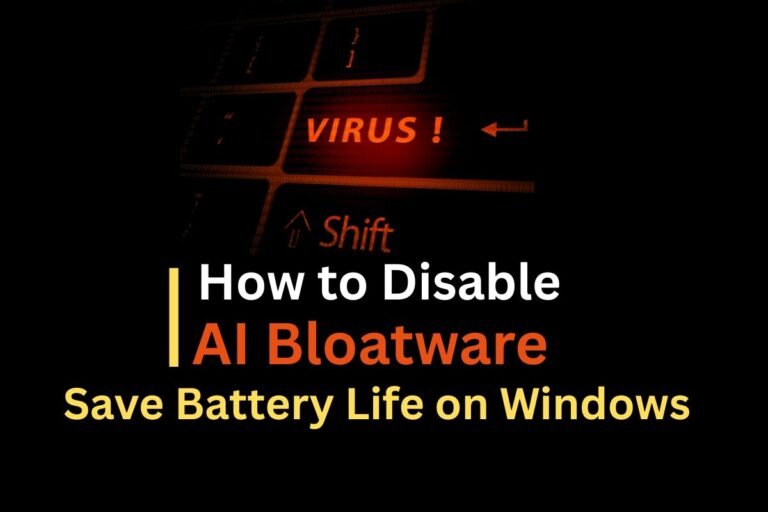 Disable – AI Bloatware to Save Battery Life on Windows 12 ​
