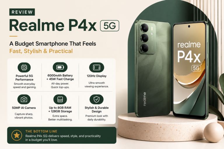 Realme P4x 5G Review – Stylish Budget Smartphone With Smooth Gaming & Powerful Battery