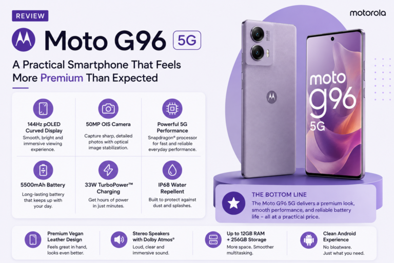 Moto G96 5G Review – Stylish Design, Smooth Performance & Powerful Battery in One Smart Package