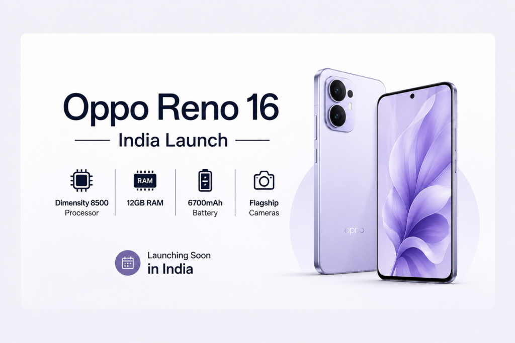 Oppo Reno 16 India Launch: Geekbench Reveals Dimensity 8500, 12GB RAM, 6700mAh Battery and Flagship Cameras
